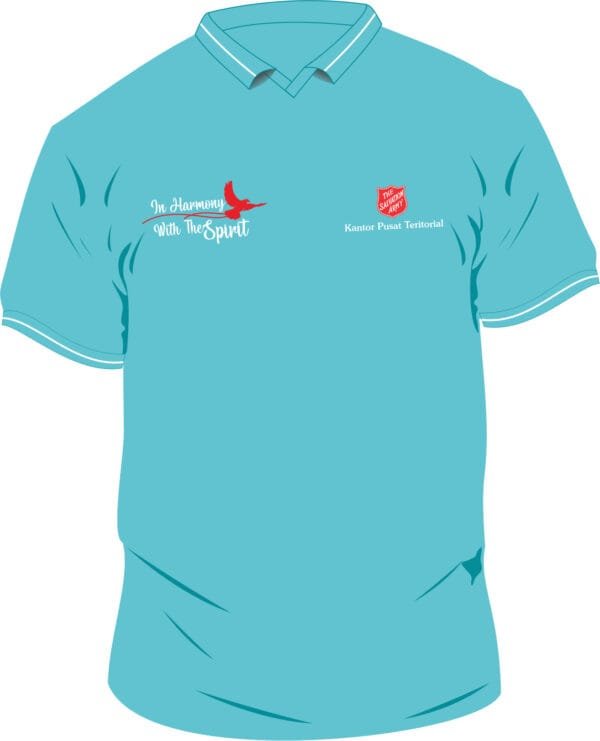 Polo T-Shirt Red Shield "In Harmony With The Spirit"