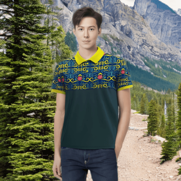 Polo T-Shirt Batik Red Shield - Gambar 2
