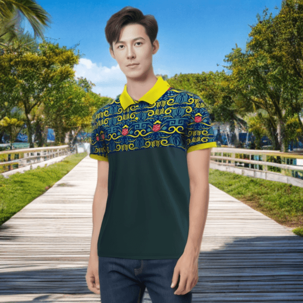 Polo T-Shirt Batik Red Shield - Gambar 5