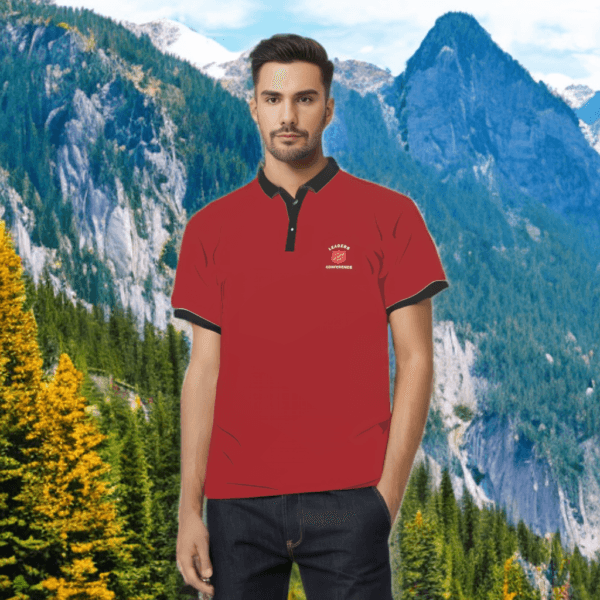 Polo T-Shirt Red Shield Trim Hitam - Gambar 7