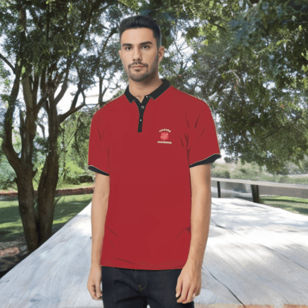 Polo T-Shirt Red Shield Trim Hitam - Gambar 8