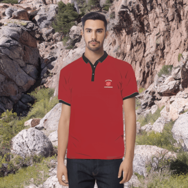 Polo T-Shirt Red Shield Trim Hitam - Gambar 10
