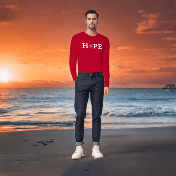 T-Shirt Red Shield Hope Lengan Panjang - Gambar 2
