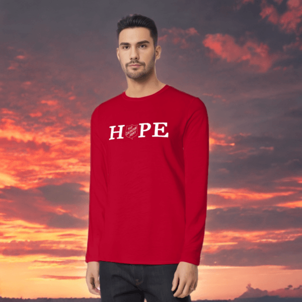 T-Shirt Red Shield Hope Lengan Panjang - Gambar 5