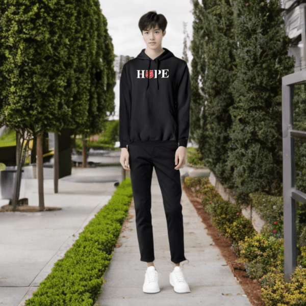 Hoodie Red Shield Hope (Logo Tengah) - Gambar 7