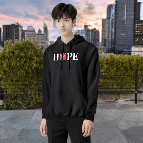 Hoodie Red Shield Hope (Logo Tengah) - Gambar 2