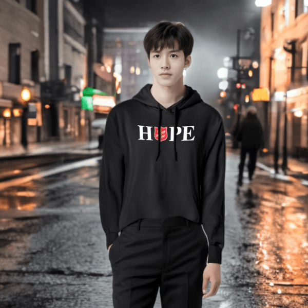 Hoodie Red Shield Hope (Logo Tengah) - Gambar 4