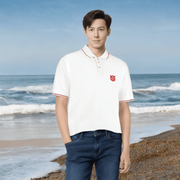 Polo T-Shirt Red Shield (Trim Merah) - Gambar 2