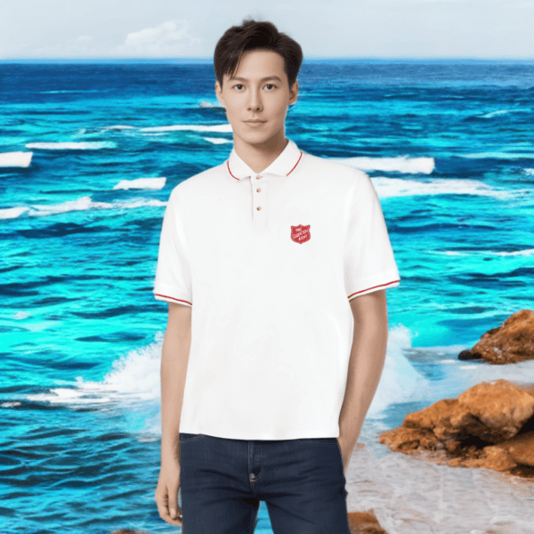 Polo T-Shirt Red Shield (Trim Merah) - Gambar 5