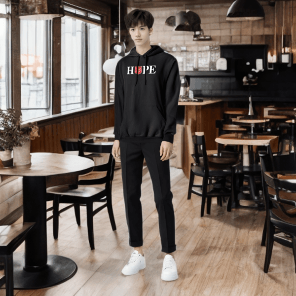 Hoodie Red Shield Hope (Logo Tengah) - Gambar 3