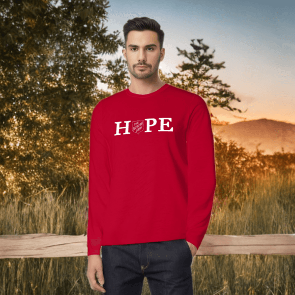 T-Shirt Red Shield Hope Lengan Panjang - Gambar 3