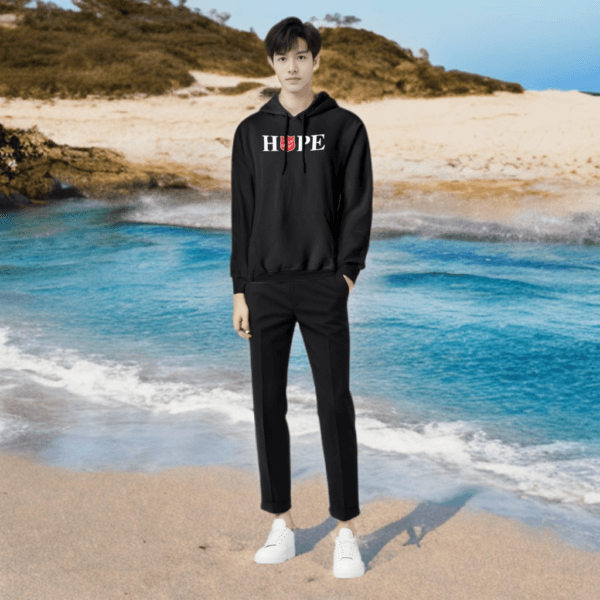 Hoodie Red Shield Hope (Logo Tengah) - Gambar 6