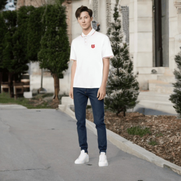 Polo T-Shirt Red Shield (Trim Merah) - Gambar 4