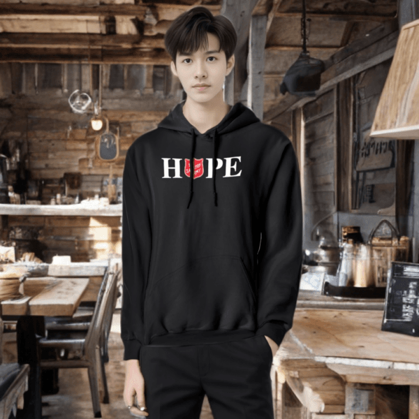 Hoodie Red Shield Hope (Logo Tengah) - Gambar 10