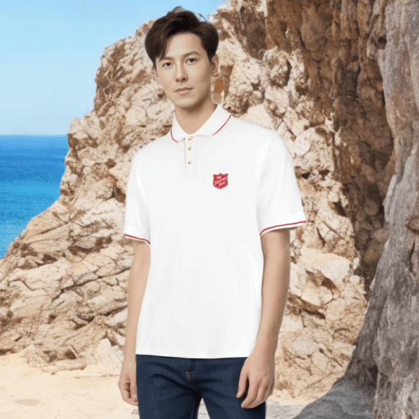 Polo T-Shirt Red Shield (Trim Merah) - Gambar 7