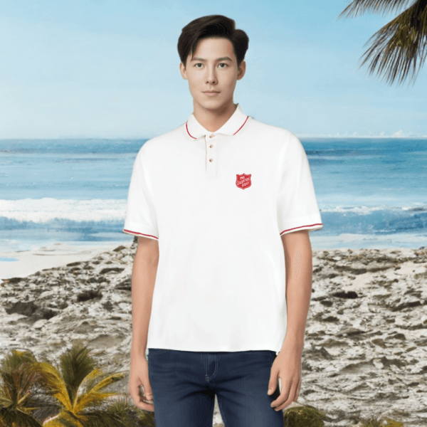 Polo T-Shirt Red Shield (Trim Merah) - Gambar 9