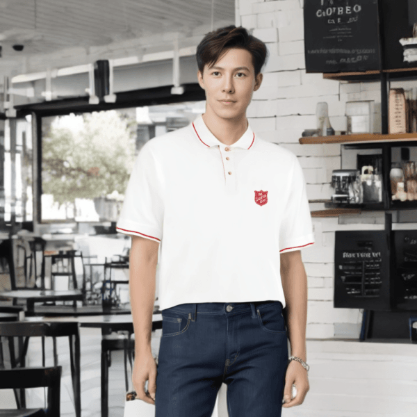 Polo T-Shirt Red Shield (Trim Merah) - Gambar 10